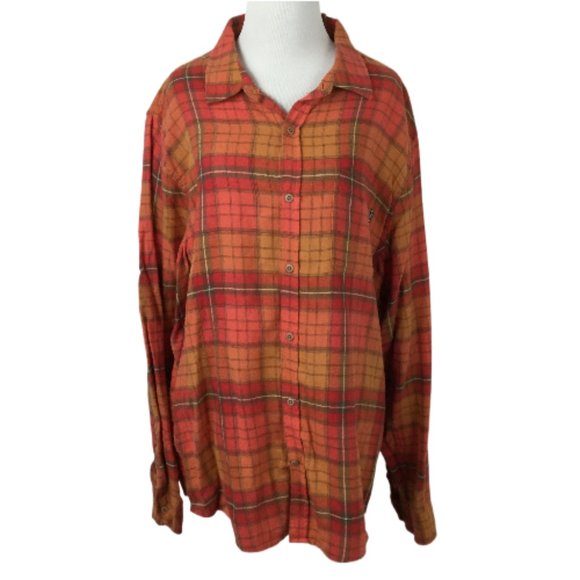 Hurley Other - Hurley Orange Flannel Shirt xl